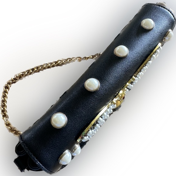 Beaded Leather Bag - OS - Picture 3 of 10